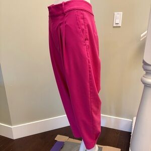 Icône par Simon’s Barrel Style Double Pleated Vibrant Pink Trousers Sz XL